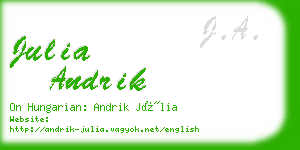 julia andrik business card